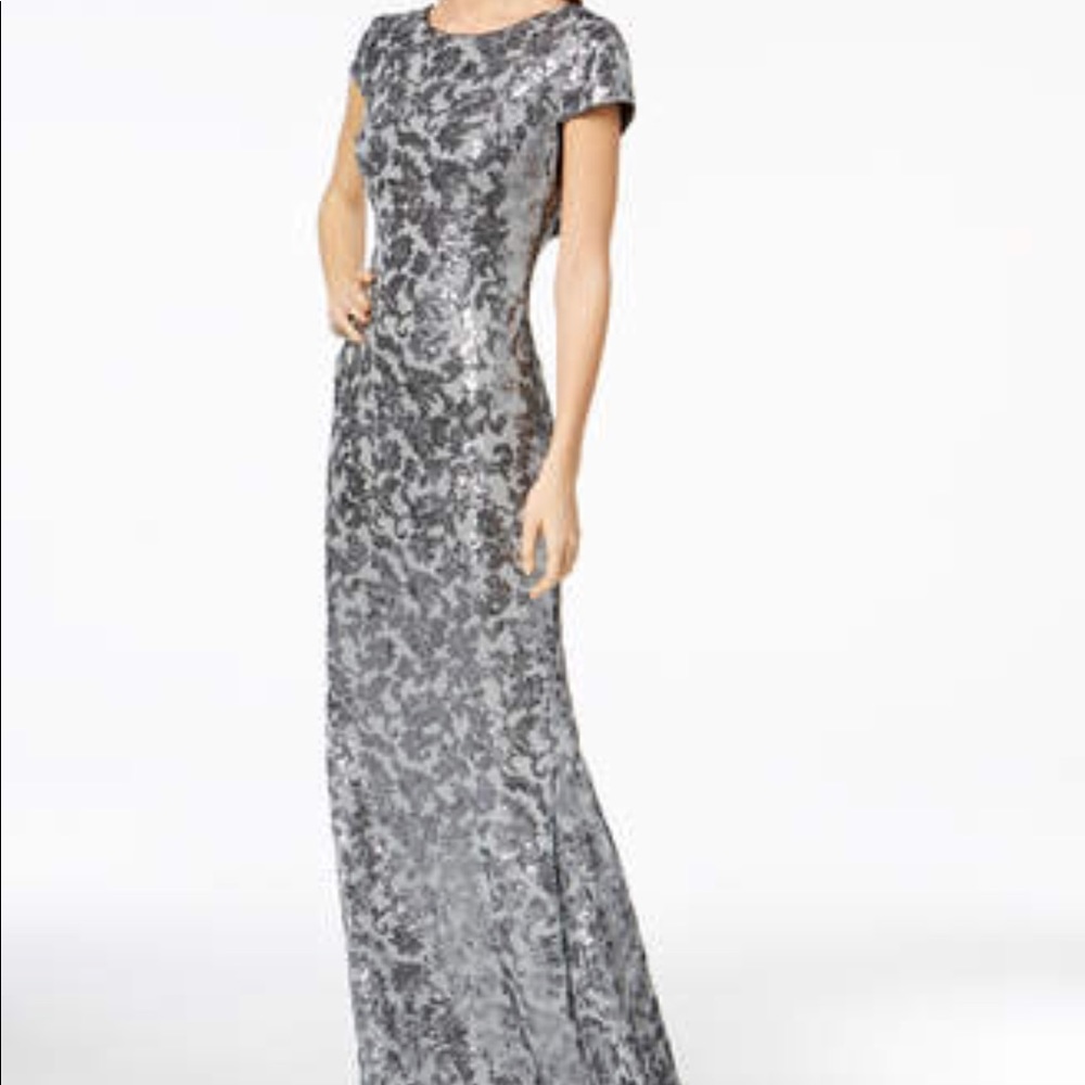 Calvin Klein sequin grey dress
